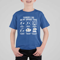 Funny Cornhole Lover T Shirt For Kid Things I Do In My Spare Time Bean Bag Toss Game