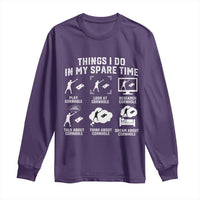 Funny Cornhole Lover Long Sleeve Shirt Things I Do In My Spare Time Bean Bag Toss Game