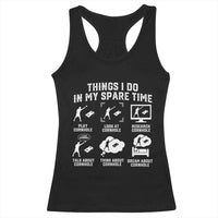 Funny Cornhole Lover Racerback Tank Top Things I Do In My Spare Time Bean Bag Toss Game