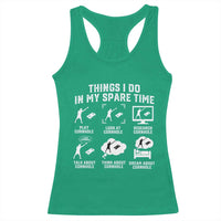 Funny Cornhole Lover Racerback Tank Top Things I Do In My Spare Time Bean Bag Toss Game