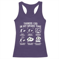 Funny Cornhole Lover Racerback Tank Top Things I Do In My Spare Time Bean Bag Toss Game