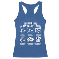 Funny Cornhole Lover Racerback Tank Top Things I Do In My Spare Time Bean Bag Toss Game