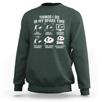 Funny Cornhole Lover Sweatshirt Things I Do In My Spare Time Bean Bag Toss Game