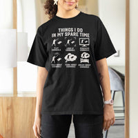 Funny Cornhole Lover T Shirt For Women Things I Do In My Spare Time Bean Bag Toss Game