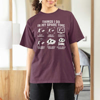 Funny Cornhole Lover T Shirt For Women Things I Do In My Spare Time Bean Bag Toss Game