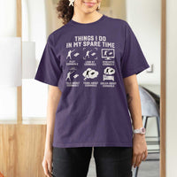 Funny Cornhole Lover T Shirt For Women Things I Do In My Spare Time Bean Bag Toss Game