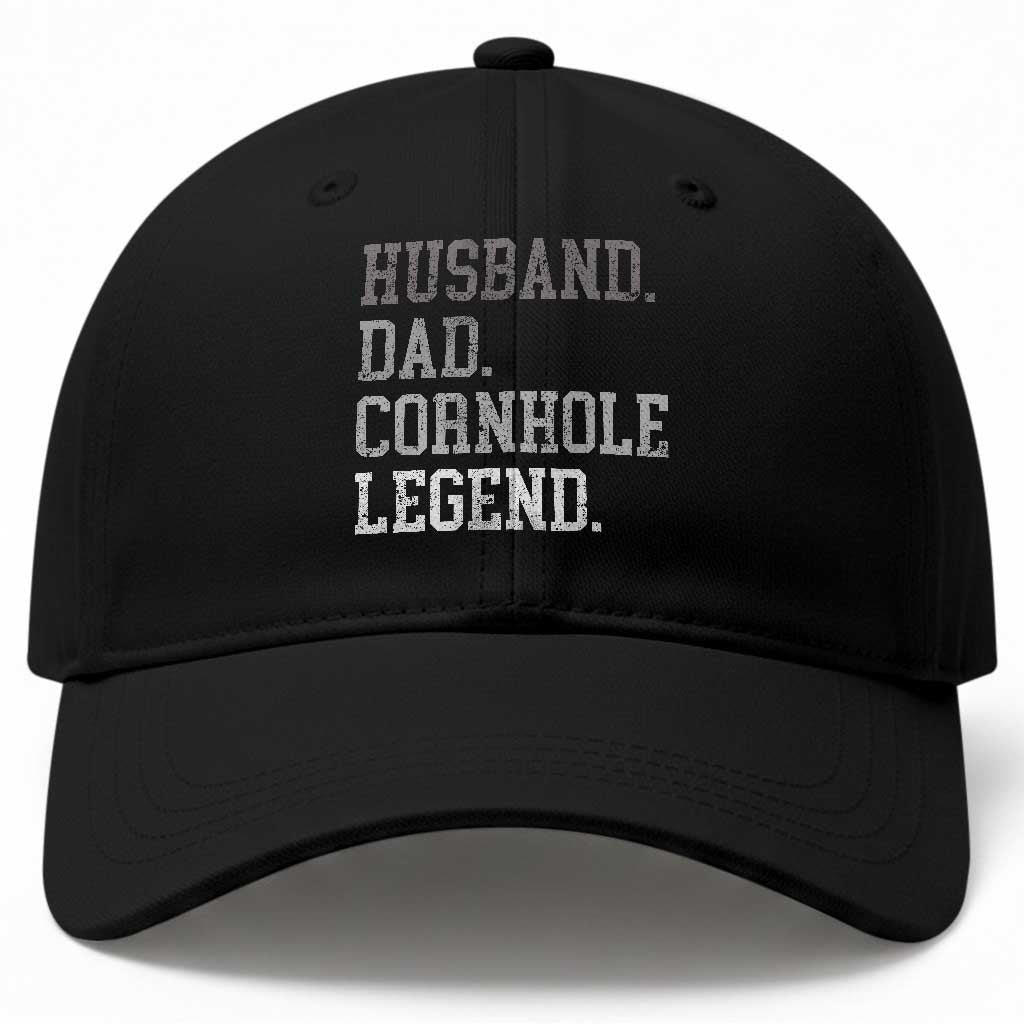 Husband Dad Cornhole Legend Baseball Cap Vintage Funny Birthday for Dad Fathers Day