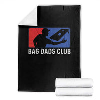 Funny Cornhole Bag Dads Club Throw Blanket