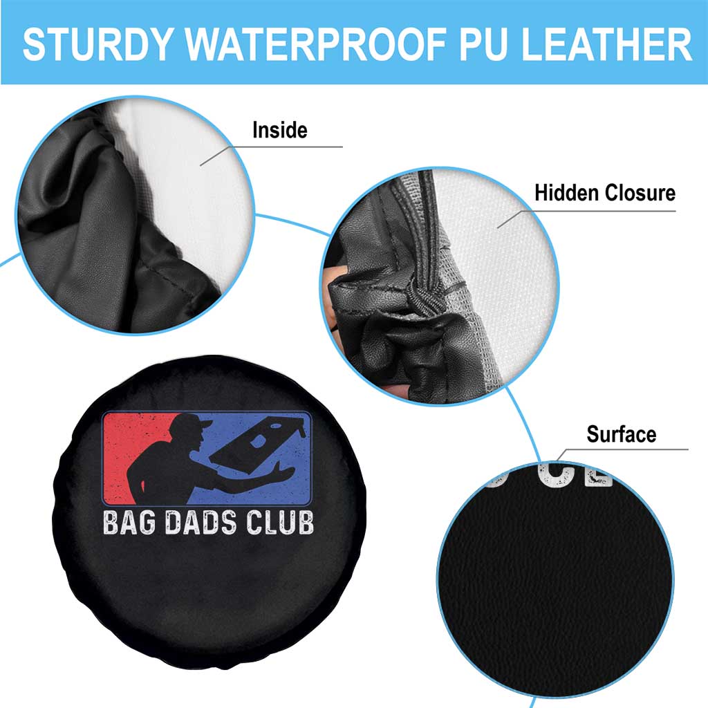 Funny Cornhole Bag Dads Club Spare Tire Cover