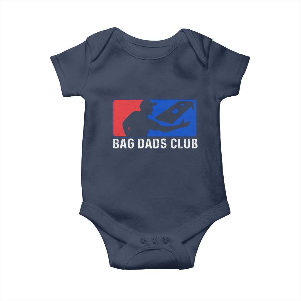 Funny Cornhole Bag Dads Club Baby Onesie