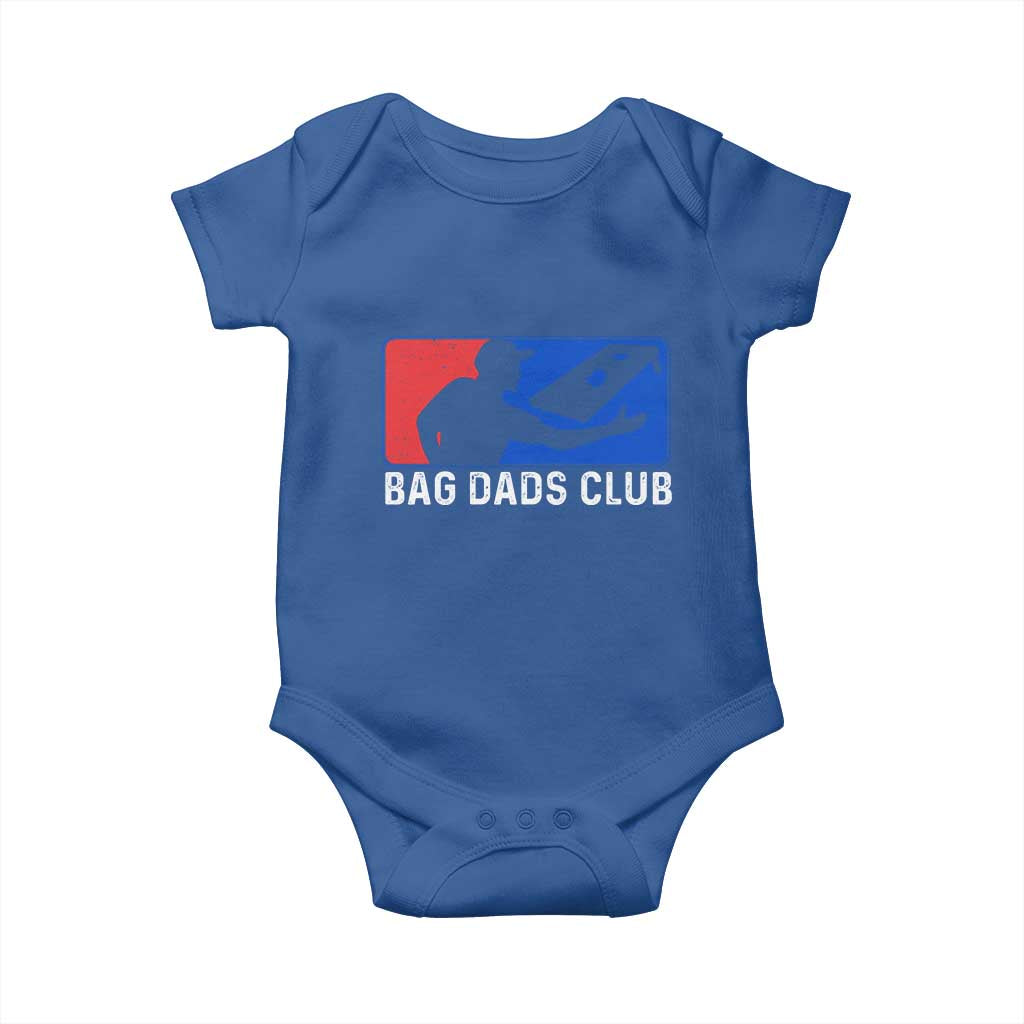 Funny Cornhole Bag Dads Club Baby Onesie
