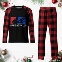 Funny Cornhole Bag Dads Club Plaid Pajama Set
