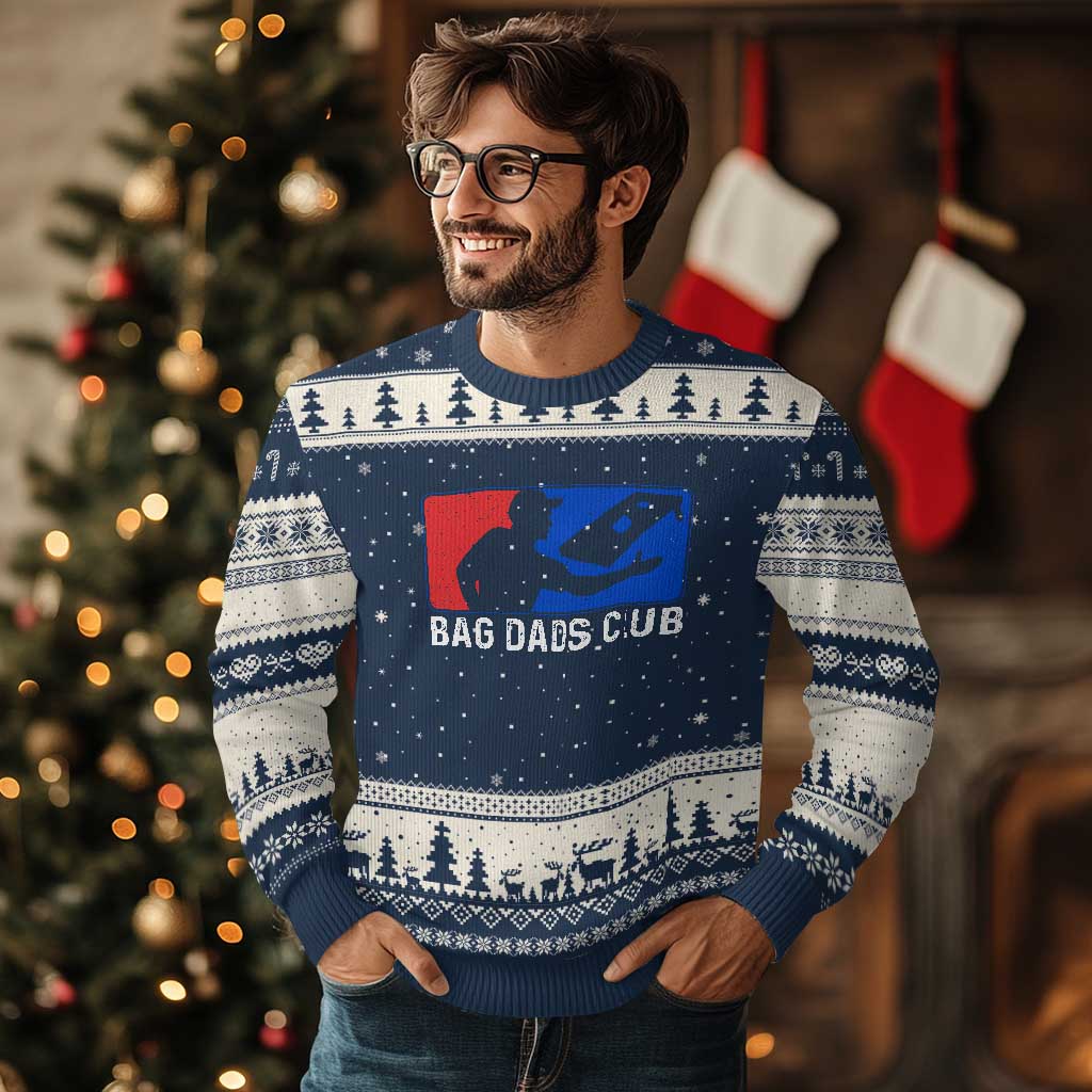 Funny Cornhole Bag Dads Club Ugly Christmas Sweater