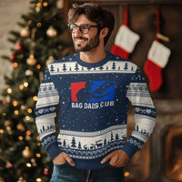 Funny Cornhole Bag Dads Club Ugly Christmas Sweater