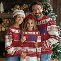 Funny Cornhole Bag Dads Club Ugly Christmas Sweater