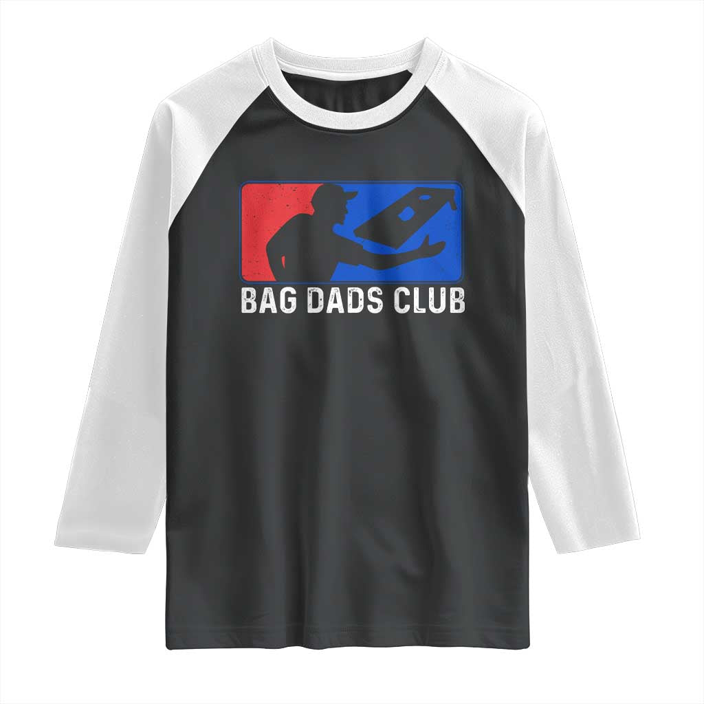 Funny Cornhole Bag Dads Club Raglan Shirt