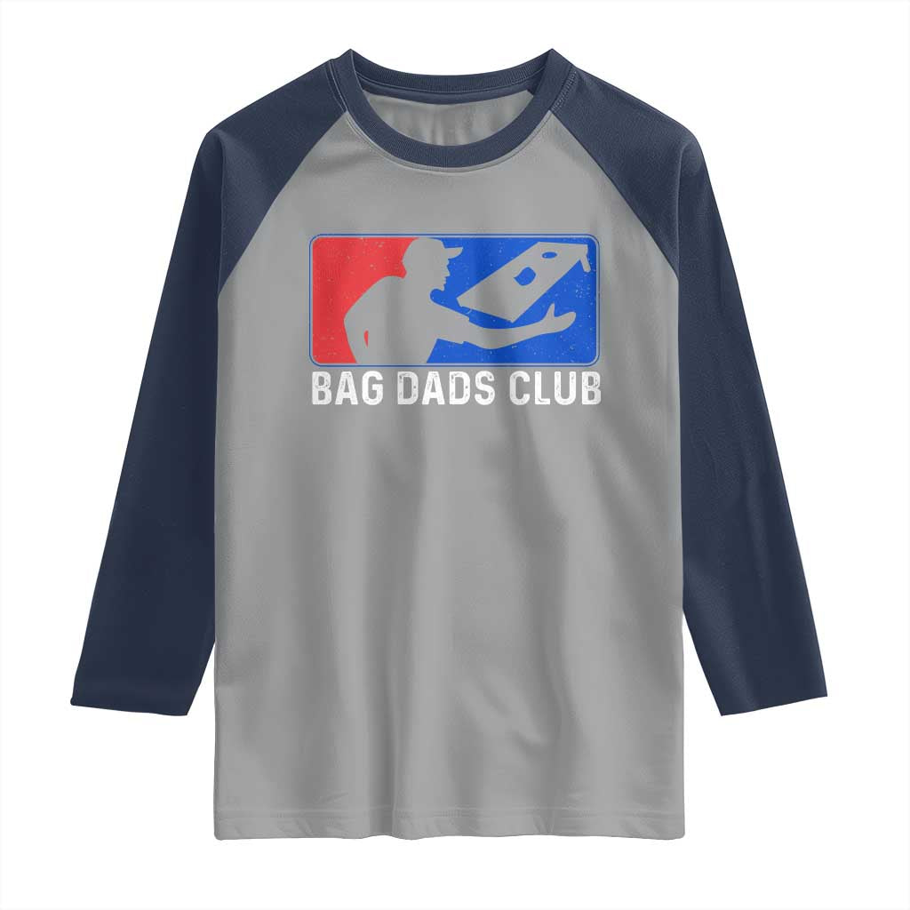 Funny Cornhole Bag Dads Club Raglan Shirt