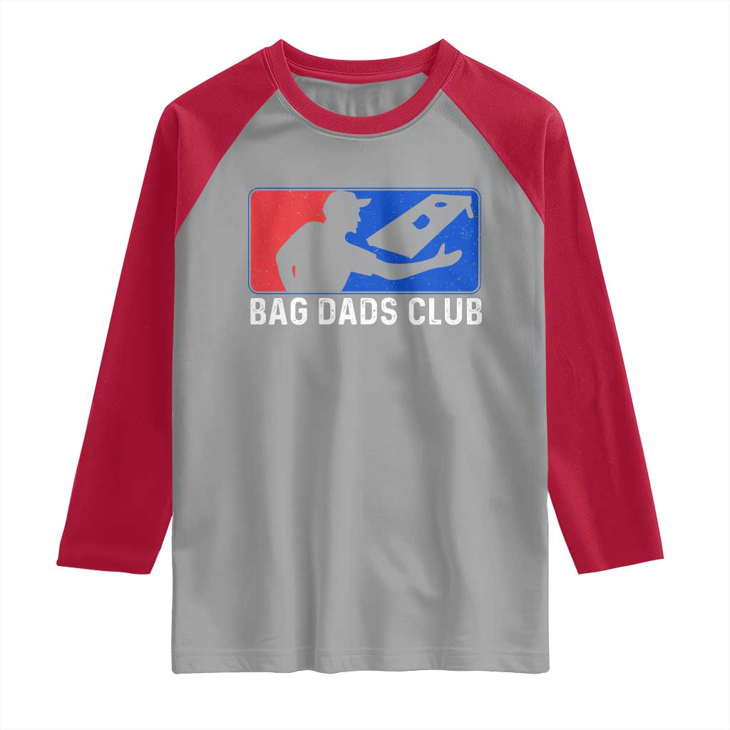 Funny Cornhole Bag Dads Club Raglan Shirt