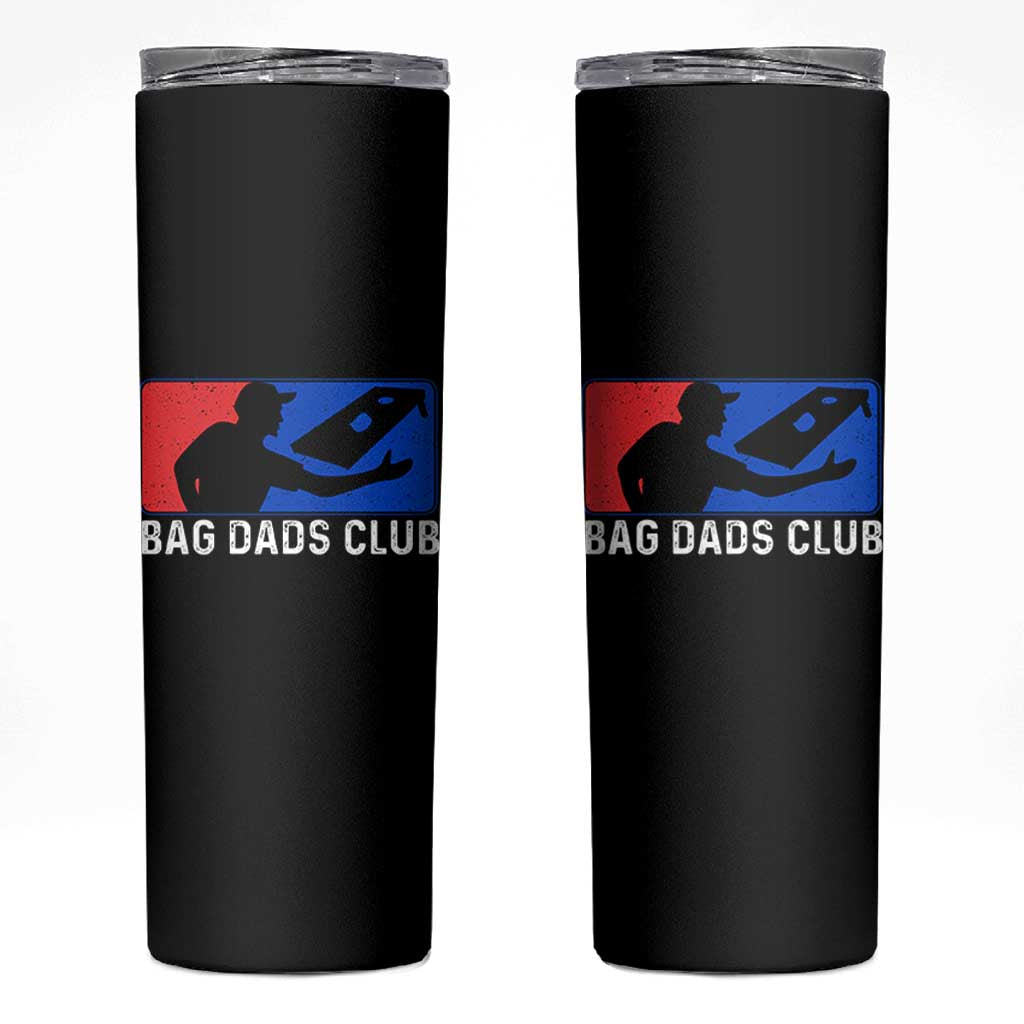 Funny Cornhole Bag Dads Club Skinny Tumbler