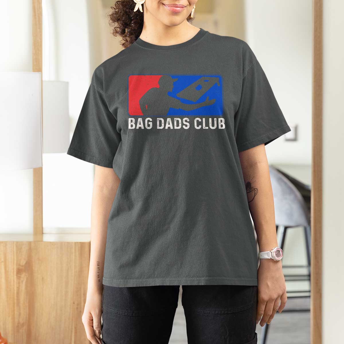 Funny Cornhole Bag Dads Club T Shirt For Women