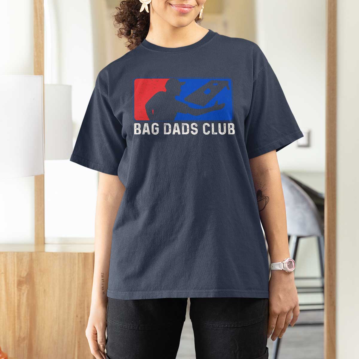 Funny Cornhole Bag Dads Club T Shirt For Women