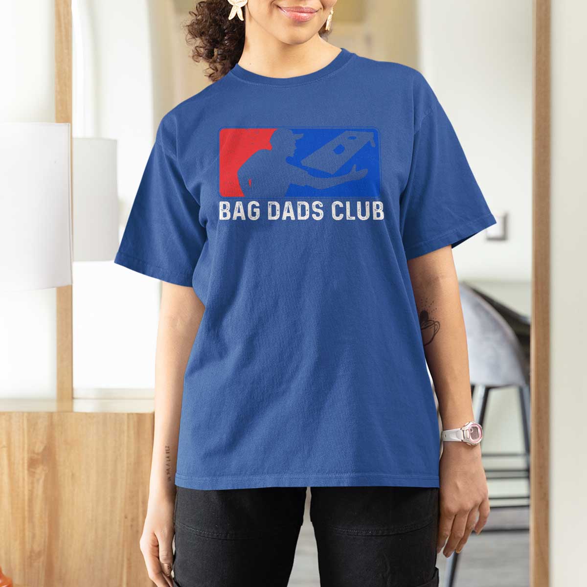 Funny Cornhole Bag Dads Club T Shirt For Women