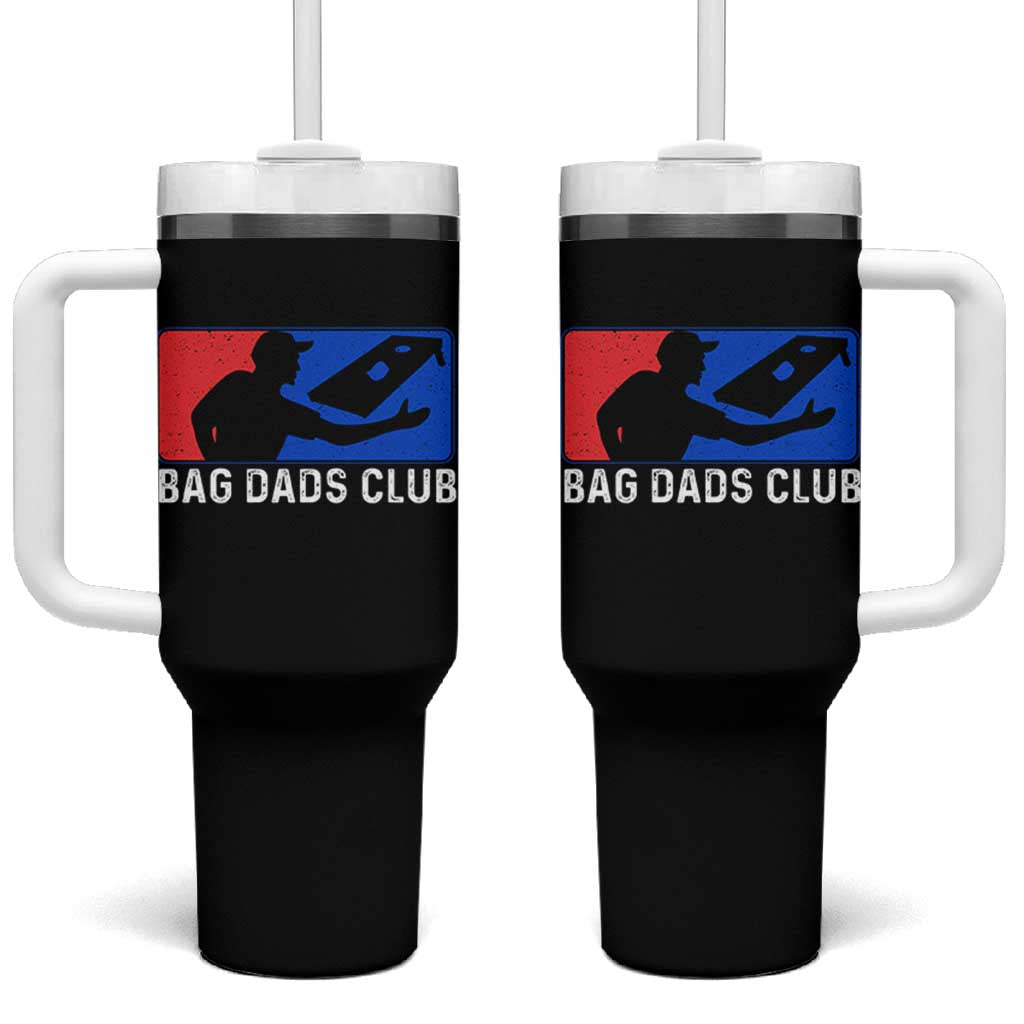 Funny Cornhole Bag Dads Club Tumbler With Handle