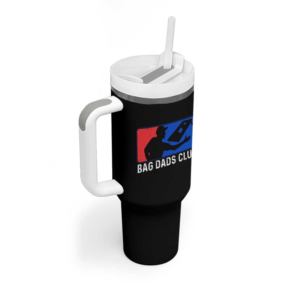 Funny Cornhole Bag Dads Club Tumbler With Handle