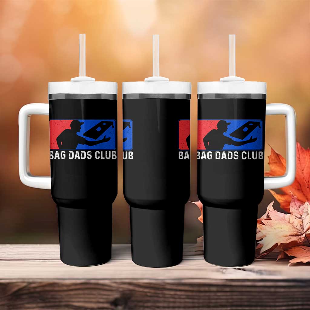 Funny Cornhole Bag Dads Club Tumbler With Handle