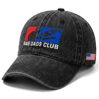 Funny Cornhole Bag Dads Club Washed Cotton Baseball Cap