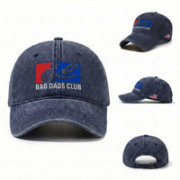 Funny Cornhole Bag Dads Club Washed Cotton Baseball Cap