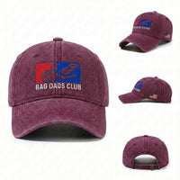 Funny Cornhole Bag Dads Club Washed Cotton Baseball Cap