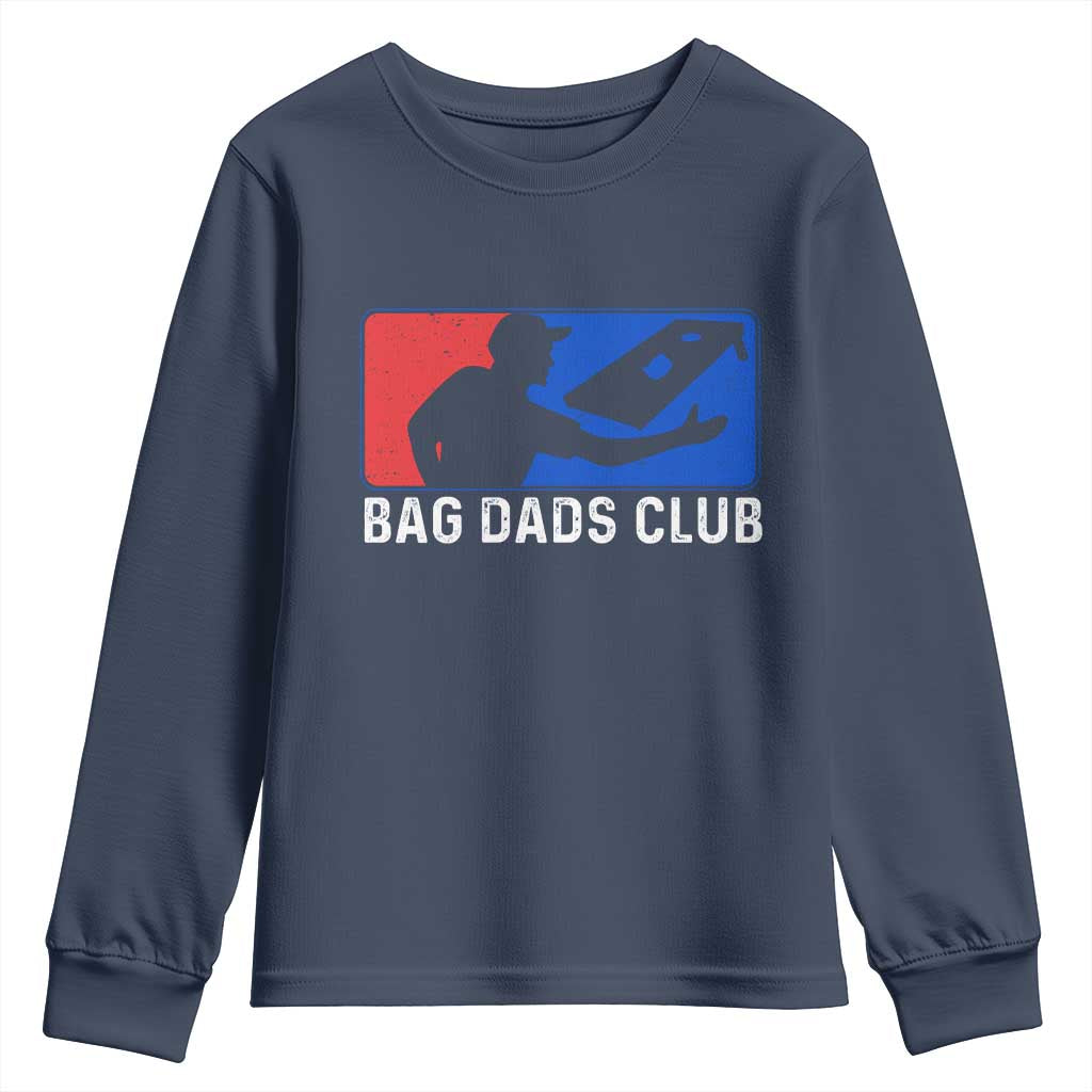 Funny Cornhole Bag Dads Club Youth Sweatshirt