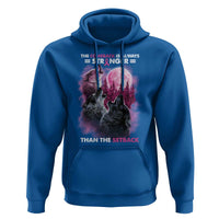 Pink Breast Cancer Hoodie Pink Ribbon Comeback Stronger Than Setback Wolf Moon - Wonder Print Shop
