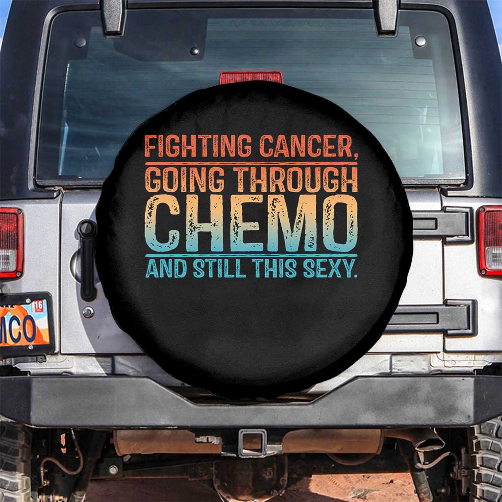 Funny Cancer Fighter Spare Tire Cover Inspirational Quote Chemo Patient Gift - Wonder Print Shop