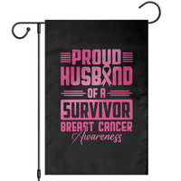 Husband Of A Warrior Breast Cancer Awareness Garden Flag Wife Support Squad - Wonder Print Shop
