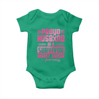 Husband Of A Warrior Breast Cancer Awareness Baby Onesie Wife Support Squad - Wonder Print Shop