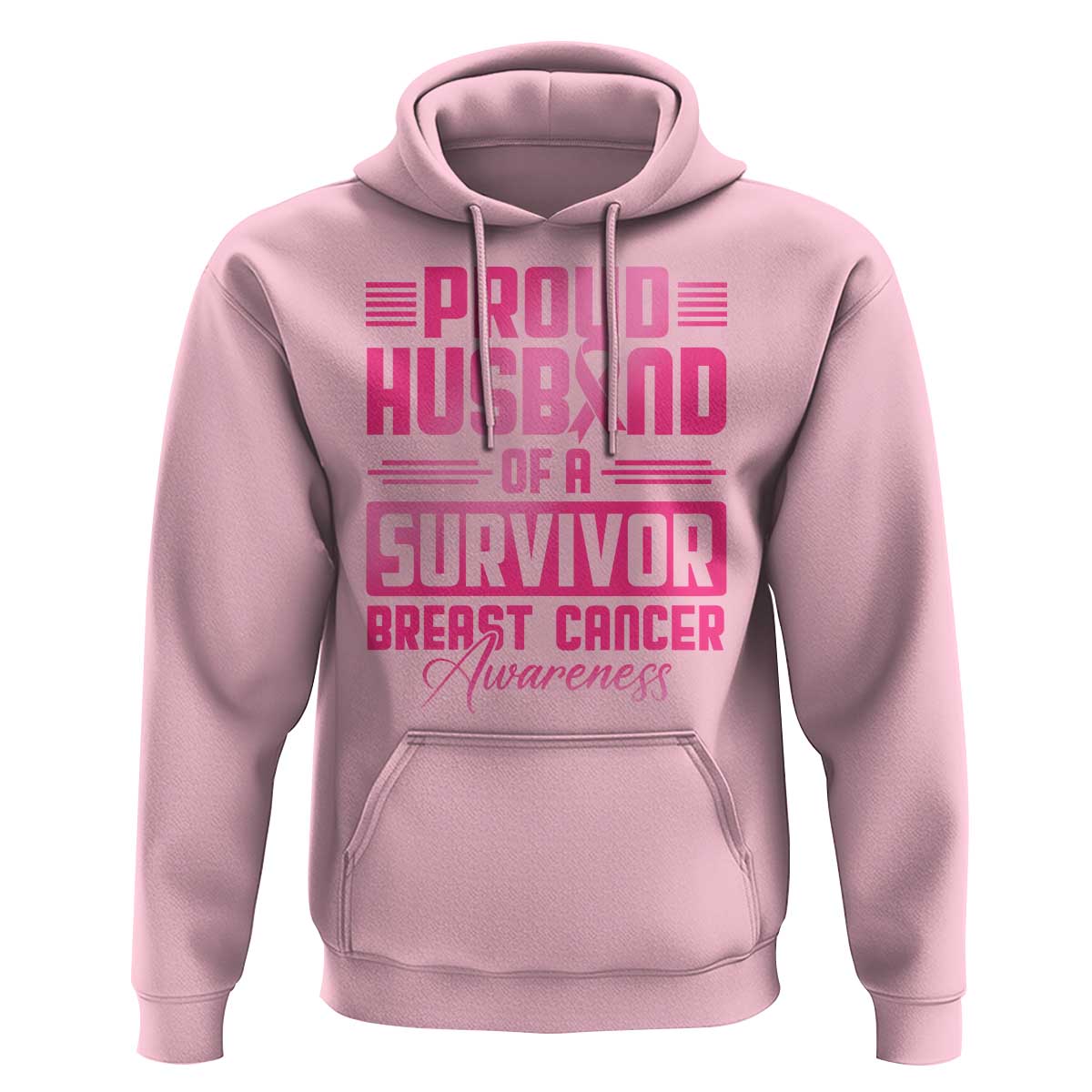 Husband Of A Warrior Breast Cancer Awareness Hoodie Wife Support Squad - Wonder Print Shop