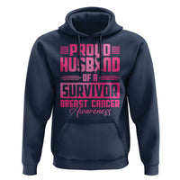 Husband Of A Warrior Breast Cancer Awareness Hoodie Wife Support Squad - Wonder Print Shop
