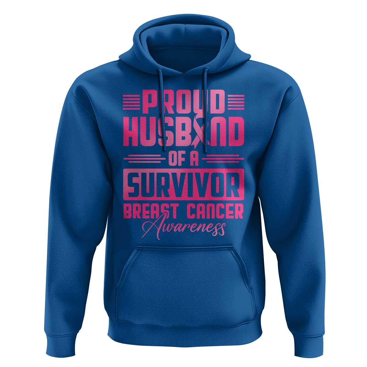 Husband Of A Warrior Breast Cancer Awareness Hoodie Wife Support Squad - Wonder Print Shop