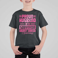 Husband Of A Warrior Breast Cancer Awareness T Shirt For Kid Wife Support Squad - Wonder Print Shop