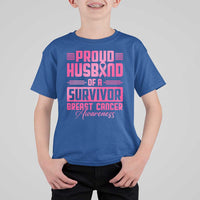 Husband Of A Warrior Breast Cancer Awareness T Shirt For Kid Wife Support Squad - Wonder Print Shop