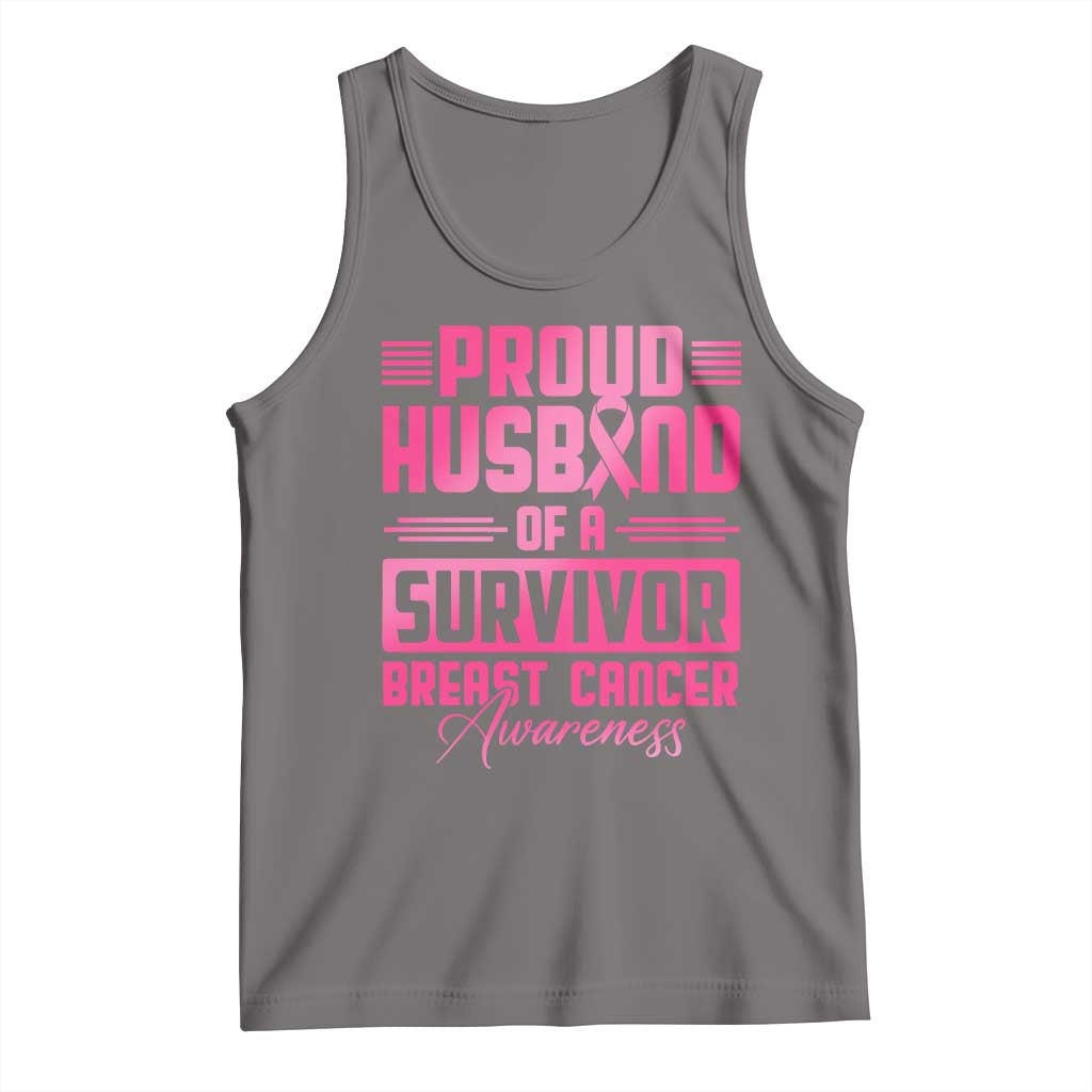 Husband Of A Warrior Breast Cancer Awareness Tank Top Wife Support Squad - Wonder Print Shop