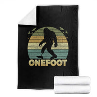 Onefoot Leg Amputee Recovery Throw Blanket Retro One Foot Bigfoot - Wonder Print Shop