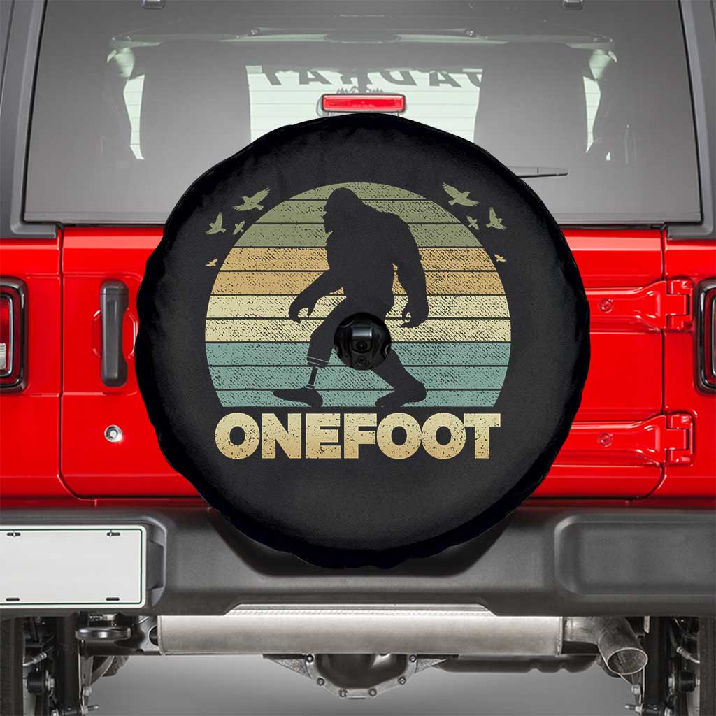 Onefoot Leg Amputee Recovery Spare Tire Cover Retro One Foot Bigfoot - Wonder Print Shop