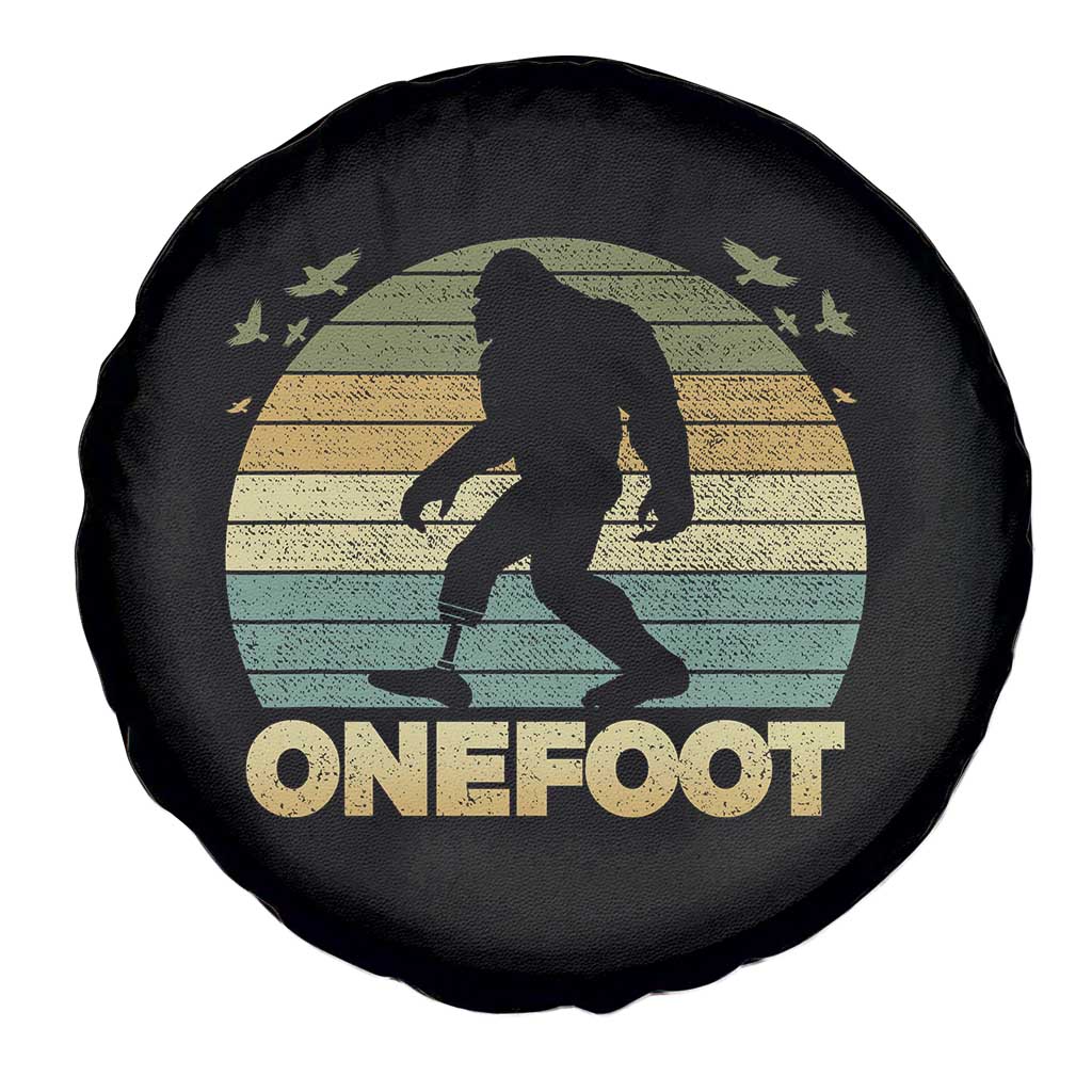Onefoot Leg Amputee Recovery Spare Tire Cover Retro One Foot Bigfoot - Wonder Print Shop