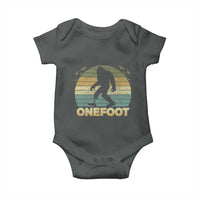 Onefoot Leg Amputee Recovery Baby Onesie Retro One Foot Bigfoot - Wonder Print Shop