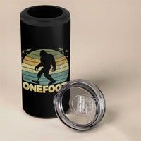 Onefoot Leg Amputee Recovery 4 in 1 Can Cooler Tumbler Retro One Foot Bigfoot - Wonder Print Shop