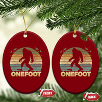 Onefoot Leg Amputee Recovery Ceramic Ornament Retro One Foot Bigfoot - Wonder Print Shop