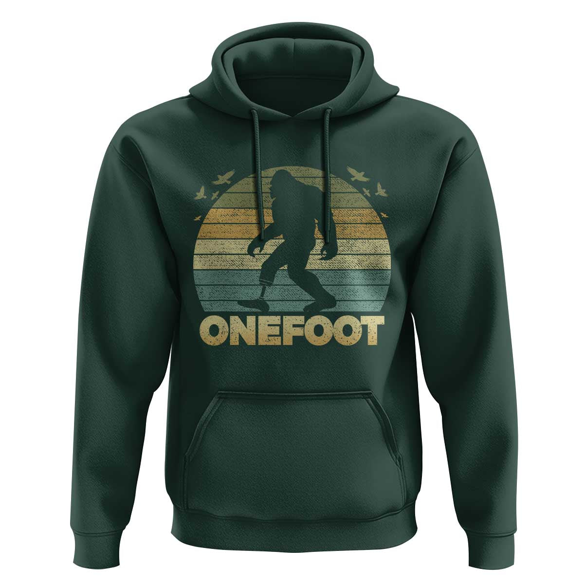 Onefoot Leg Amputee Recovery Hoodie Retro One Foot Bigfoot - Wonder Print Shop